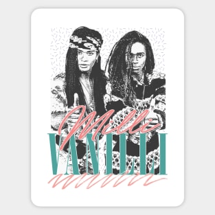 Milli Vanilli \/\/\ Vintage Style 90s Aesthetic Design Sticker